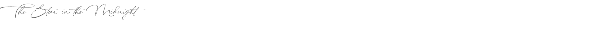 Sample characters The Star in the Midnight Font